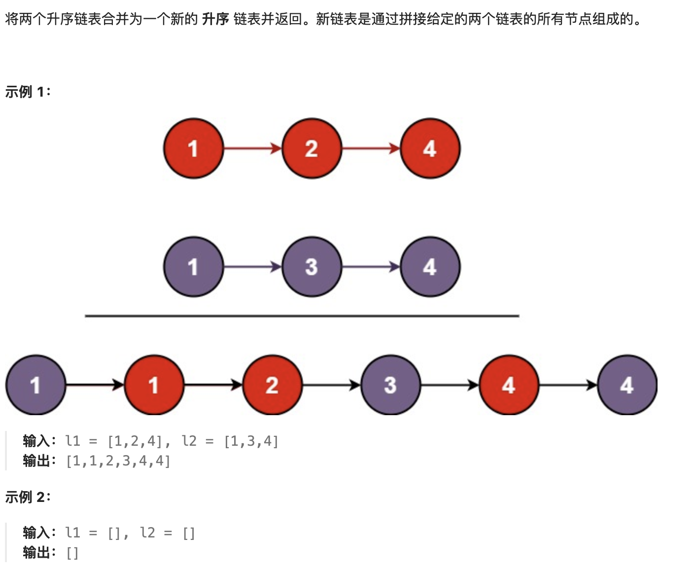 21.合并两个有序链表